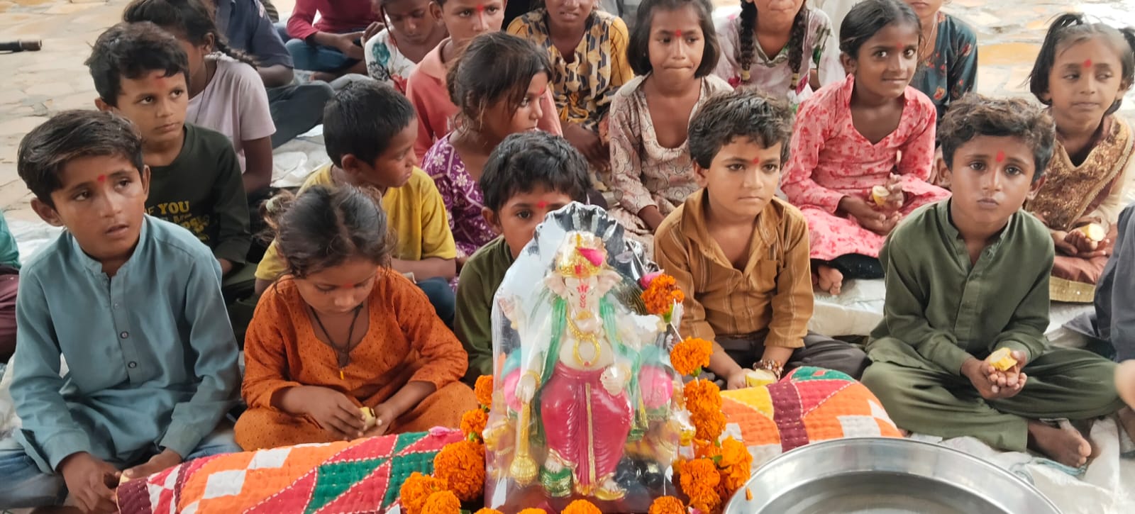Ganesh Chaturthi celebration at Jaisalmer camp
